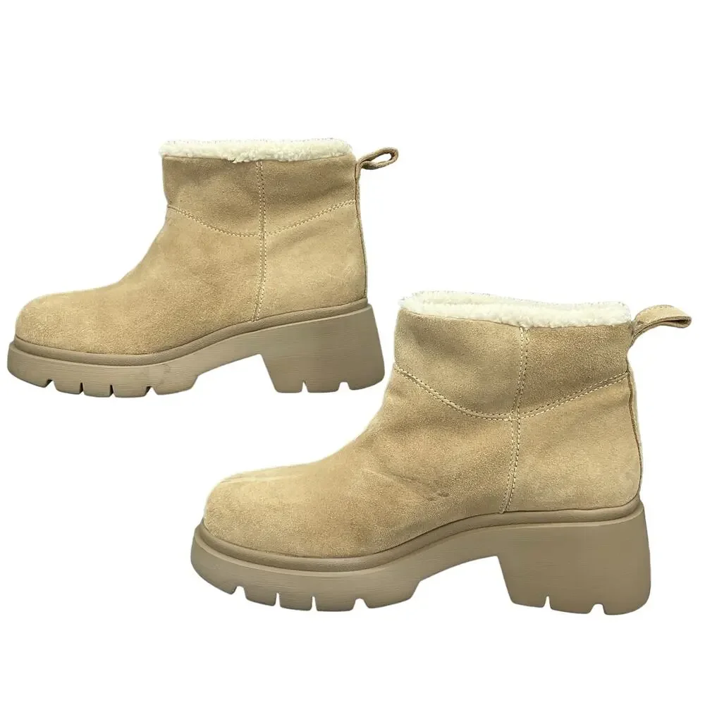 NEW Steve Madden Women’s Hatcher Booties Beige Size 10